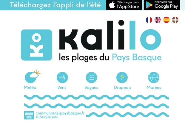 Les plages du Pays Basque en direct avec l'application Kalilo